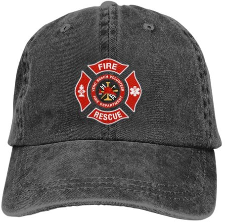 OAUMJIIL Reine Farbe Papa Hüte Logo Damen Hut Sonnenblende Baseballkappen Feuerwehrmann Feuerwehr Rettung Schirmmütze