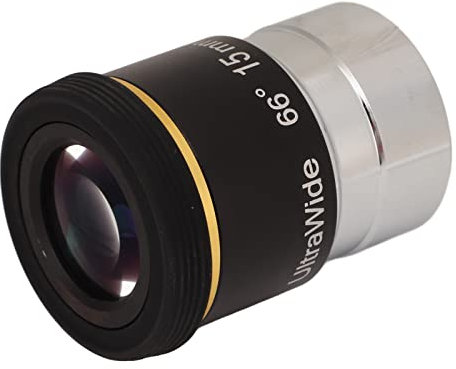 1,25-Zoll-Teleskopokular, 66-Grad-Ultraweitwinkelokular 1,25-Zoll-Weitwinkelokular aus Aluminiumlegierung, Optisches Glas, Astronomisches Teleskopzubehör für die Beobachtung