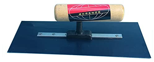 Wooden Handle Trowel Wall Plaster Tiling Floor Carbon Steel Construction Concrete Spatula Tool 24x10cm/9.45x3.94''