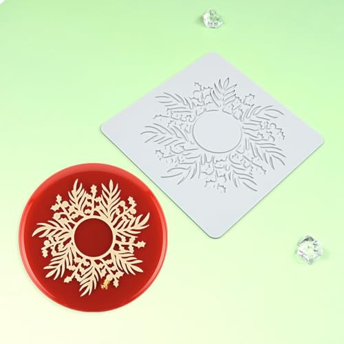 mostsom Molde de silicona 3D hueco de encaje para tartas, molde de silicona para hornear, diseño de corona de flores y hojas, herramienta de decoración de fondant (L_ corona de flores)