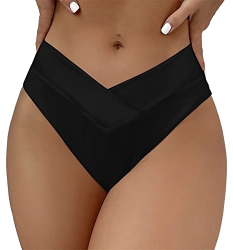Braguita Bikini Mujer Braga Bikini Moda Cintura V Bragas Sexy Braguitas Form de Canalé Parte de Abajo Ropa Interior Traje de Baño Bañadores Color Sólido Swimwear para Playa Piscina