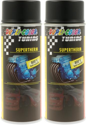 Dupli-Color 191794 Supertherm schwarz 800°C 400 ml (Packung mit 2)