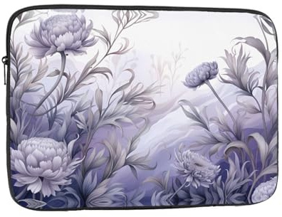 Laptop Sleeve Chrysanthemum Blooms Computer Bag Soft Multi-Color Laptop Cover, For Travel, Notebook, Office, 15In