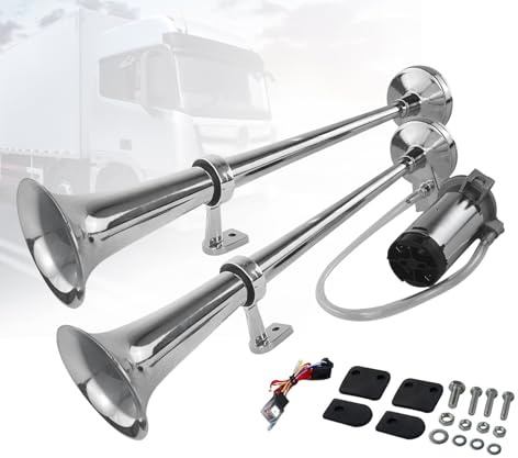 150 Db Traktor-Trompete,2p Lkw Hupe 12v,450 Mm Durchmesser | Geeignet FüR Eine Vielzahl Von Modellen FüR Auto, Lkw, Traktor, Motorrad Und Boot Usw
