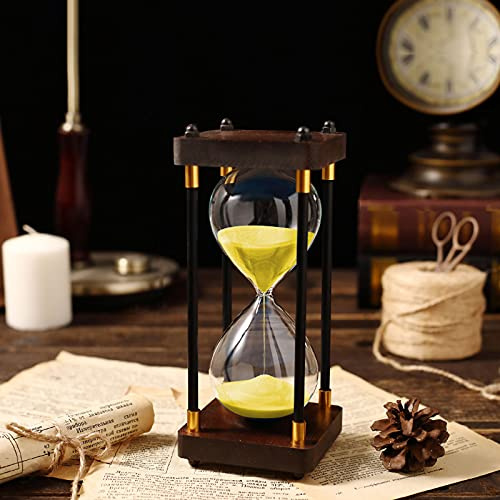 Clessidra, orologio a sabbia, timer, doppia protezione, sicurezza, assistente for la gestione del tempo, regalo creativo(C,60 minutes)