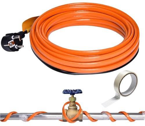 Heizkabel für Wasserrohrschutz. Anti-Gefrierheizschlauch Heizschlauch Tropischer Thermostat zum Schutz von Wasserrohrpflanzen und Täglichem Trinkwasser (2M)