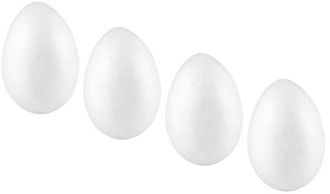 Angoily 12 Pezzi Uova Polistirolo per Decorazioni Pasqua e DIY Uova Fai da Te Resistenti e Sicure per Feste Materiale Durevole per Lavoretti Creativi e attività Genitore Figlio