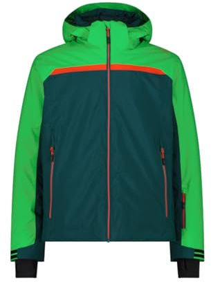 CMP Herren Skijacke aus Twill mit abnehmbarer Kapuze Strapazierfähige, wasserdichte Skijacke mit abnehmbarer Kapuze. Optimal für Komfort und Schutz bei jedem Wetter. - 50