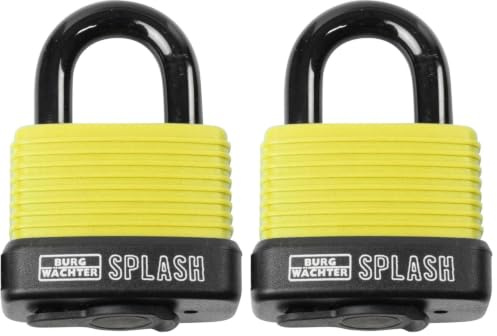 Burg-Wächter 39981 Splash 470 45 Schloss, gelb/schwarz (Packung mit 2)