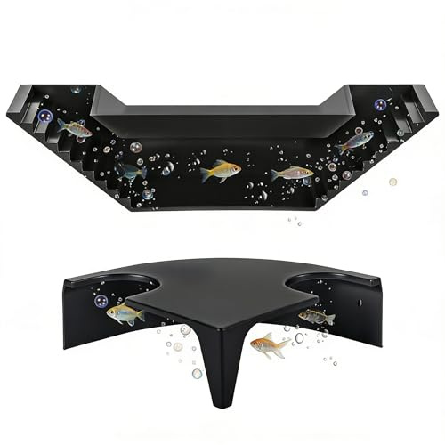 Wapasezyar Set di 2 tunnel sotterranei per acquario, gallerie sotterranee, gallerie in plastica, con 2 ingressi, visualizzazione a 360°, 2 misure (21 cm/12,8 cm)