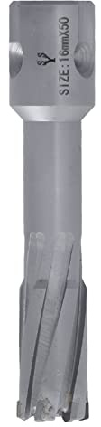 Foret à noyau annulaire avec acier au carbure 40CR, diamètre de 12 mm et profondeur de coupe de 50 mm, fraise creuse pour acier inoxydable, fonte et aluminium – Étui de rangement (16mm)