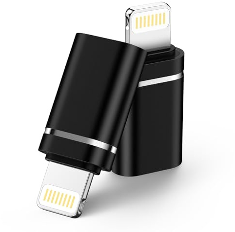 Adaptador USB C a Lightning, paquete de 2 adaptadores USB C hembra a Lightning macho, compatible con carga rápida/sincronización de datos, adaptador tipo C a iPhone, conector de cable de carga para