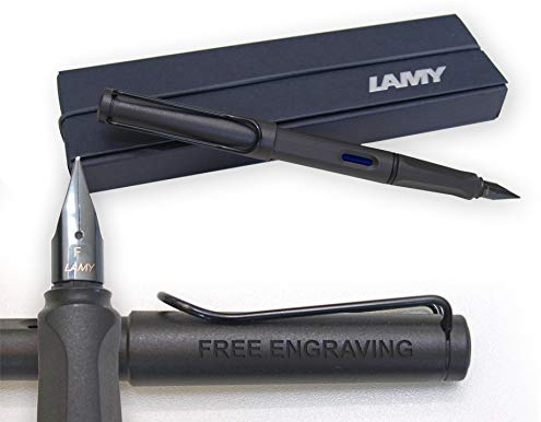 LAMY safari Füllfederhalter, feine Feder, Anthrazit, mattschwarz, Modell 017, inklusive Geschenkbox, mit Gravur und personalisierbar, mit oder ohne Gravur