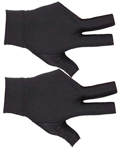 Juliyeh 2 Stück Billardhandschuhe 3 Finger Professionelle Show-Snooker-Billard-Handschuhe für Damen und Herren