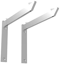 ALUSFERA Regal Halterung Winkel Regal Winkelträger Metall Regal Halterungen GlasRegal Regalträger Regalwinkel Silber Metall Schwerlastträger 2 Stück System Für Regale - Silber - 240mm