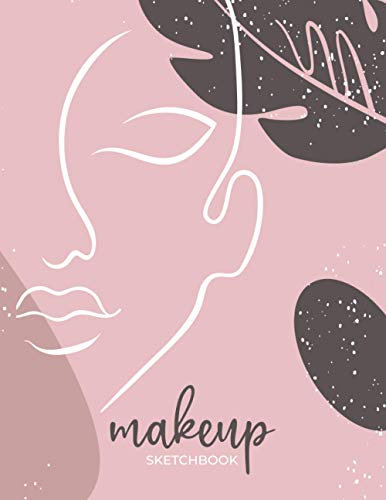 Makeup Sketchbook: practice book with 60 face charts for makeup artists and students | 125 pages | 8.5'' X 11'' | Matte Cover | Abstract woman design