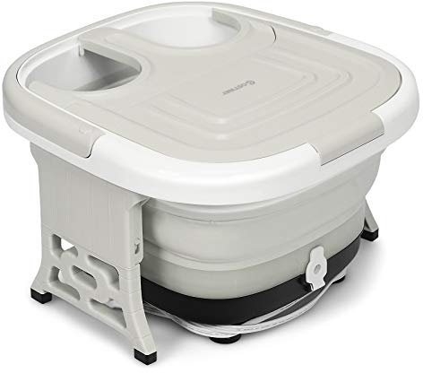 COSTWAY Masajeador de Baños para Pies Masajeador Eléctrico Masaje de Pies con Temporizador de 10-60 min / 36-48 ℃ / 500W (Gris)