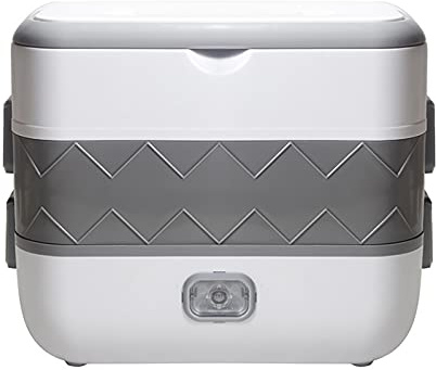 HGYJ Lunch Box Elettrico Portatile da 2,0 L, Adatto per Piccole Cuociriso Elettrico in Scuole E Uffici, può Essere Cotto A Vapore E Riscaldato,Prevenire La Combustione A Secco,White