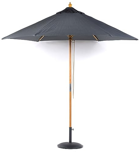 BrackenStyle Wooden Garden Parasol, Dark Grey, 15kg