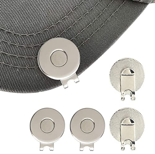 Lipeed 4 Stück Magnetischer Hutclip Golfballmarker Clip Schöne Hut Clip mit ​​Magnet Golfball Marker Visier Clip Golfer