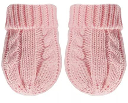 Mini Mart Online Limited Baby Infant Knitted Cable Mitts Mittens Boy Girl Nb-12 Months, Pink