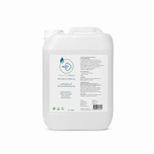 5 Liter membraclean AIR Kaltvernebelung zur effektiven Desinfektion | Für Flächen & Gegenstände, Schimmelbeseitigung, Geruchsbeseitigung, Tatortreinigung, Keimreduzierung der Raumluft