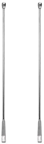 Cuchara de reactivo de muestreo de laboratorio micro, 2PCS 20cm 2 en 1 Cuchara de laboratorio Espátula de laboratorio de metal Espátula de mezcla de doble cabeza para polvos, tapa de gel