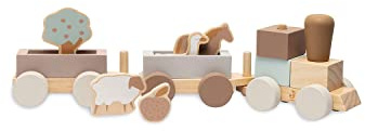 Jollein 117-001-67021 FSC Holz-Eisenbahn Zug - Farm/Bauernhof
