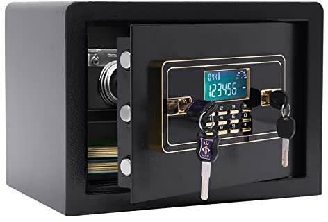 22L Safe Tresor Feuerfest mit Wasserdicht, Möbeltresor mit Tastatur, Digital Heimtresor für Hause Business, Geld Schmuck Dokumente