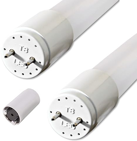 pureled 2er Pack LED Röhre 60cm - GLAS T8 G13 - warmweiß (3000K) - 9W (ersetzt 18W) - 900 Lumen - inklusive Starter - Leuchtstoffröhre Neonröhre Röhrenlampe LED-Tube