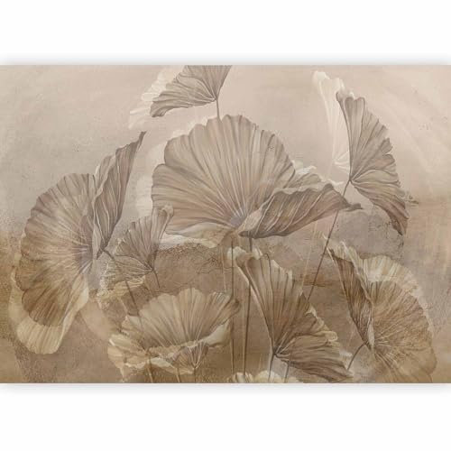 murando PREMIUM Carta da parati beige Foglie 200x140 cm Fotomurali in TNT Murale alla moda Decorazione da Muro XXL Poster Gigante Design Cameretta Carta per pareti Camera da Letto Natura come dipinto
