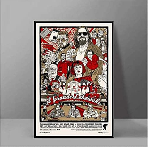 Poster The Big Lebowski Vintage-Filmplakat, Wandkunst, Bilder, Leinwand, Malerei, Poster Und Drucke, Heimdekoration 50X70Cm Kein Rahmen