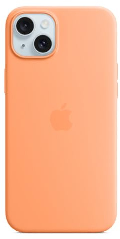 Apple Custodia MagSafe in silicone per iPhone 15 Plus - Aranciata ​​​​​​​