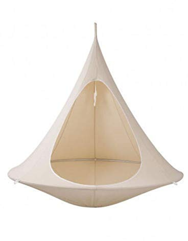 Portable Hammock Chair Hanging Tree Tent Swing Chair Nook Kids Nest Hanging Seat Hammock for Indoor Outdoor, Great for Children, Max Capacity 200kg,White,100cm110cm//399
