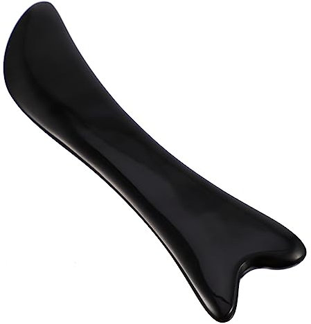MAGICLULU Gua Sha Brett Aus Büffelhorn Gesichts Schabemassagewerkzeug Für Hautpflege Und Durchblutungsförderung Handliche Größe Hautfreundlich Für Gesicht Und Augen