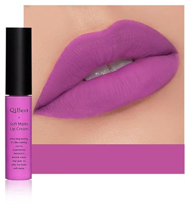 Anifer Velluto opaco rossetto liquido trucco di lunga durata e usura impermeabile, non Stick Cup Lip Gloss, (colore viola 606)