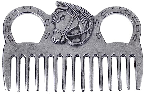Haustierkamm Mit Abgerundeten Enden Metallzähnen Für Pferdemähne Und Schwanz Bequemer Halt Hundepflegekämme Taschenformat Mähnenkamm Aus Metall Für Pferde