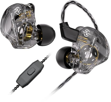 Yinyoo CCZ DC01 PRO Kopfhörer Mit Mikrofon,Super-Bass,Pro V-Form Tune in Ear Kopfhörer mit Kabel,Stabile Übertragung OFC-Kabel,Exklusive Patentierte Ohrhörer IEMS für Musiker, Sänger
