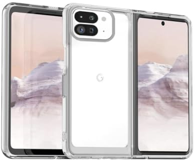 OUBELI Hülle für Google Pixel 9 Pro Fold transparente Schutzhülle Anti-Vergilbung, kristallklar, Harter PC, Stoßfestem Stoßfänger und Anti-Kratzer Handyhülle für Pixel Fold2 (Durchsichtig)