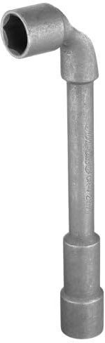 sourcing map L Shaped Angled Hex Socket Wrench 21mm CR-V Double Ended Metric 6 Point Tubular Socket Spanner for General Repairing, Pipeline, Bicycle Car Maintenance