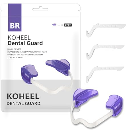 KOHEEL BR-PRO Gouttière Dentaire Réglable, Gouttière Dentaire Bruxisme sans Ébullition, Arrête le Bruxisme (2 Pièces)