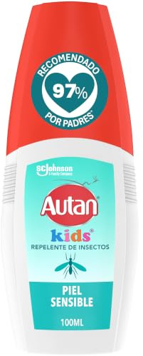 Autan Kids Spray Repelente Mosquitos, Para Niños a Partir de 1 Año, Protección contra Mosquitos Común, Tigre y Garrapatas, Hasta 8h de Protección, Dermatológicamente Probado, 1x100 ml