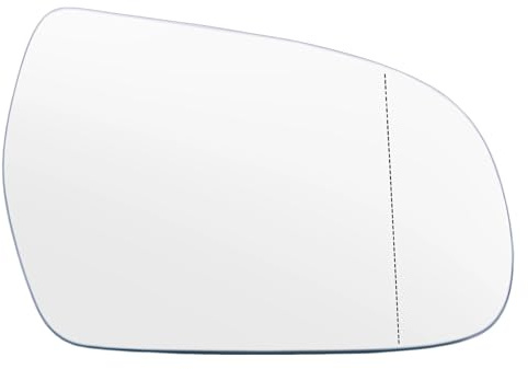 LYHH Cristallo Specchietto Antiriflesso con Riscaldamento Auto per Audi A3 Second Generation 8P Final Facelift 2010-2013, Specchi di Ricambio per Specchietti Resistente Ai Graffi Vetro Bianco