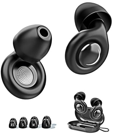 Tappi per le Orecchie per la Cancellazione del Rumore -32dB Tappi per Orecchie Antirumore, Silicone Morbido per le Orecchie e Custodia per il Trasporto, per Dormire, Moto, Lavoro, Studio, Viaggio