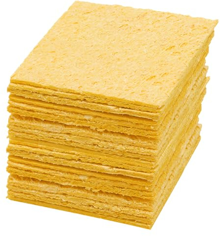 Esponja para Limpiar Puntas de Soldador, 20 Unidades 6,7x6,7x1 cm Profesional Esponjas para Limpia Punta Solda - Resistente a Alta Temperatura | Accesorios de Soldadura