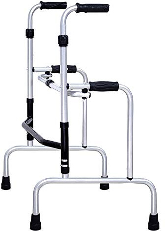 Andadores con ruedas plegables para personas altas/personas mayores, andador vertical de aluminio portátil con asa, exterior/interior, carga 180 kg/400 lb
