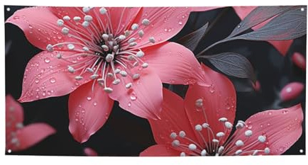 Bannière de bienvenue pour photographie - Bannière de fond noire - Accessoires photo pour clôture, anniversaire, jardin - Fournitures de fête - Décoration murale - 180 x 89 cm