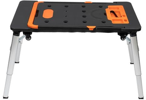 Faltbar 7-in-1 Klappbare Werkbank, Multifunktionale Arbeitsplattform mit Rollen, höhenverstellbar, bis 250 kg – Transportwagen, Reparaturhilfe & Werkstatttisch