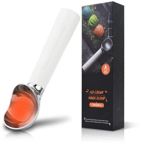 OTraki Cuillère à Glace de 18 cm, Boulier Glace En PC En Alliage De Zinc Pour Glace Dure, Cuillere Parisienne Antiadhésive Antigel, une Pièce, Portions De Glace Faciles