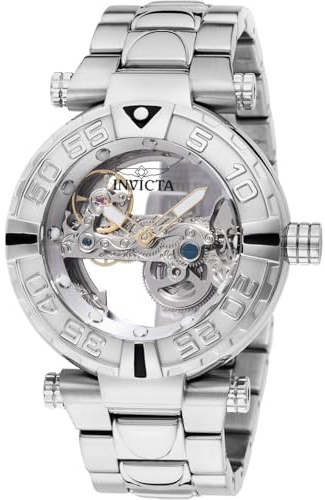 Invicta Subaqua 49499 Herrenuhr - Automatikwerk - Edelstahl mit silbernem Zifferblatt - 47 mm